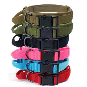 Nylon Running Dog Collar for Dogs Safety Collar Training Tactical Dog Lead