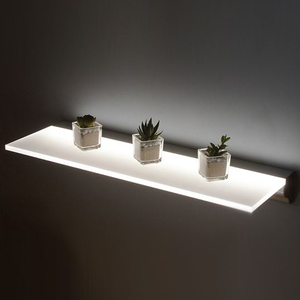 Éclairage LED <span class=keywords><strong>sous</strong></span>-meuble à bande lumineuse à clipser sur le côté arrière de l'étagère en <span class=keywords><strong>verre</strong></span>, DC12V, kit de télécommande RF - Product Image 2