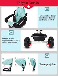Hot Selling Girls Boys Folding Baby Trike 4 in 1 Kleinkind Dreirad für, <span class=keywords><strong>3</strong></span> Jahre alt - Product Image 6