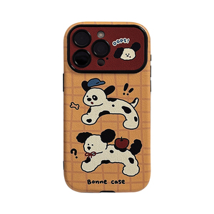<span class=keywords><strong>Coque</strong></span> de téléphone en cuir pour iPhone 16 15 17 Pro Max 11 12, motif <span class=keywords><strong>chien</strong></span> amusant, avec dragonne, résistante aux chutes et antichoc - Product Image 6