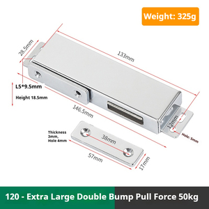 <span class=keywords><strong>Dispositif</strong></span> <span class=keywords><strong>de</strong></span> <span class=keywords><strong>fermeture</strong></span> magnétique pour <span class=keywords><strong>porte</strong></span> d'armoire en acier inoxydable avec une forte force magnétique, design contemporain, anti-bruit et durable - Product Image 4