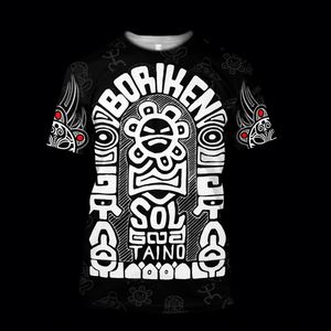 Camisetas de Diseñador con Estampado Completo Personalizado de Puerto Rico Sol Taino Lover, Camiseta Lisa al por Mayor, Camiseta Holgada de Manga Corta - Product Image 4