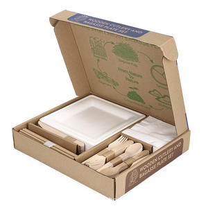 Service de <span class=keywords><strong>vaisselle</strong></span> blanc écologique de 24 pièces <span class=keywords><strong>vaisselle</strong></span> bon marché service de <span class=keywords><strong>vaisselle</strong></span> de mariage <span class=keywords><strong>jetable</strong></span> kit cadeau de <span class=keywords><strong>vaisselle</strong></span> de table - Product Image 5