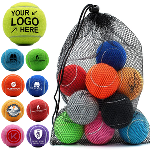 Toptan özel tenis logosu profesyonel kişiselleştirilmiş plaj eğitim atma uygulama topları Pet oyuncaklar kauçuk tenis topları - Product Image 1