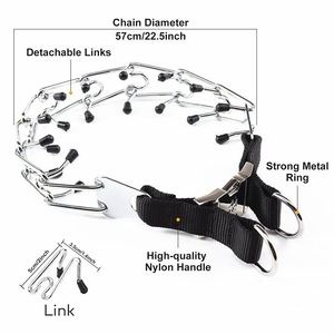 Collar de entrenamiento de perro de punta de acero ajustable de alta calidad Collar de Pastor Alemán y Pitbull impreso - Product Image 6