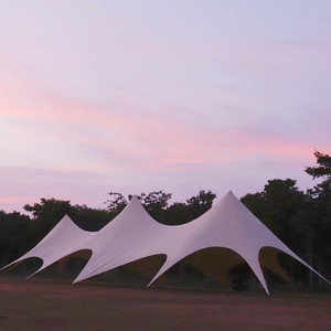 Tente de camping de luxe de 20 m² pour quatre saisons, avec <span class=keywords><strong>bâche</strong></span> en toile de coton, pour 40 personnes, idéale pour les mariages et événements - Product Image 2