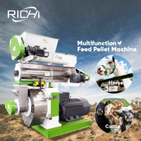 RICHI Machine de fabrication de granulés d'aliments pour animaux Machine personnalisée pour bovins de cheval Moulin à aliments pour vaches Machine à granulés d'aliments pour animaux