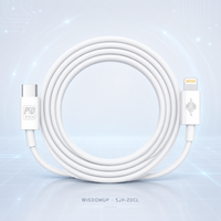 Kabel Data Pengisian Cepat PD 20W 3A Sinkronisasi Data Kecepatan Tinggi TPE Tembaga Berlapis Timah Tipe C ke 8 Pin untuk Perangkat IOS