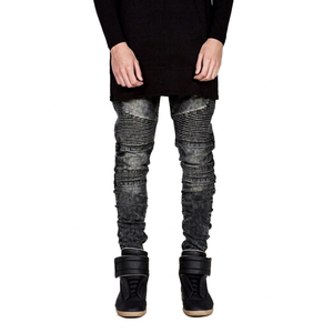 New Design Men's Black Skinny Fit <b>Cargo</b> <b>Pants</b> High Waist <b>Stretch</b> Denim Plus Size Light Wash Elastic Waist Waterproof Coated - Product Image 1