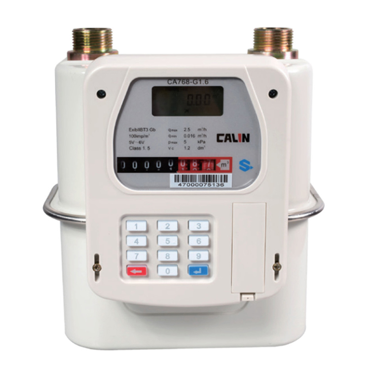 Оптовая продажа, высокое качество, не требует никакого обслуживания, G1.6/g2.5/g4 стальной корпус Sts, токенная клавиатура, предоплаченный газовый измеритель