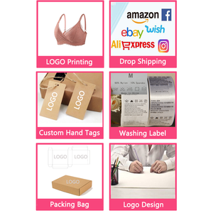 Venta al por mayor EE. UU. Sexy Cuello en V Crossover Wireless Sexy Lace Front Open Embarazo Maternidad Sujetador de lactancia para mujeres - Product Image 6