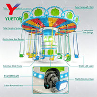 Manège de chaise volante certifié CE, 24 places, pour parc d'attractions, balançoire ondulante rotative extérieure pour fête foraine