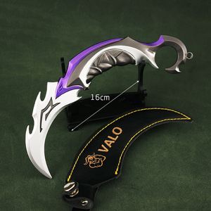 Valorant enfants jouets en métal couteau armes accessoires garçons cadeaux d'anniversaire couteau jouets avec cuir <span class=keywords><strong>Tik</strong></span> <span class=keywords><strong>Tok</strong></span> Cool Cosplay couteau - Product Image 5