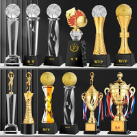 Trofeo/Copa Deportiva de Fútbol Personalizado de Metal Grabado Estilo Pirámide, Duradero, Venta al por Mayor de Fábrica, Transparente y Pulido