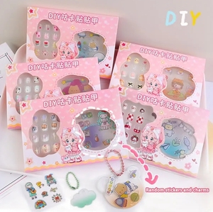 Juego de 12 piezas de <span class=keywords><strong>uñas</strong></span> <span class=keywords><strong>postizas</strong></span> de dibujos animados para niña, bricolaje, <span class=keywords><strong>con</strong></span> pegatina, para <span class=keywords><strong>uñas</strong></span> <span class=keywords><strong>postizas</strong></span>, para niños - Product Image 6