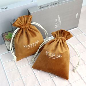 Custom Logo Printed Recyclable Velvet Drawstring Pouch for Jewelry Watch Gemstone & Necklaces-Luxury Gift Packaging - Product Image 2