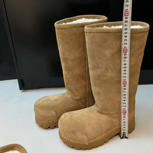Bottes de neige d'hiver 2025 pour femmes, bottes de neige de luxe épaisses et moelleuses, bottes longues décontractées, bottes de neige chaudes à semelle épaisse pour femmes - Product Image 5