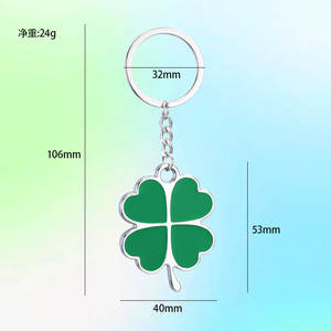 Llavero de Aleación de Zinc con Diseño de Trébol de Cuatro <span class=keywords><strong>Hojas</strong></span> y <span class=keywords><strong>Cactus</strong></span>, Regalo Pequeño para Amantes del Tanabata, Colgante de Planta Carnosa - Product Image 6