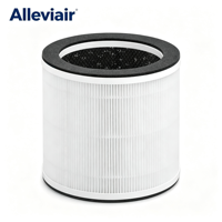 Alleviair AP-T100FL 3-in-1 HEPA Activated Carbon Replacement Filter untuk HoMedics AP-T100/AP-T95/AP-T100-GY Menghilangkan 99,97% dari bahan berbahaya.