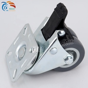 Roda Dupla Silenciosa de TPR e Aço de <span class=keywords><strong>2</strong></span> Polegadas, Rolamento Resistente ao Desgaste, Capacidade de Carga de 50kg, Carrinho com Rodas de Fundo Plano - Product Image 4