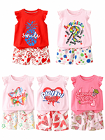 Ensemble de tenues d'été pour filles, short en coton, vêtements pour enfants de 6 mois à 6 ans