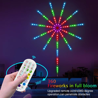 Pour Bluetooth RGBIC feu d'artifice lumière LED musique synchronisation éclairage décoratif Option étanche pour les vacances de noël en plein air