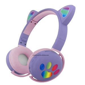 Audífonos Inalámbricos con Orejas de Gato KTP-101 <span class=keywords><strong>2022</strong></span>, Precio de Fábrica, Plegables, para Juegos, con Luces LED RGB, Bluetooth - Product Image 3