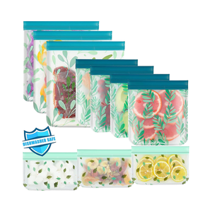 BPAフリーPEVAジッパー収納袋 食洗機対応 リサイクル可能 漏れ防止 冷凍庫対応 寿司 旅行 ガム 家庭用 - Product Image 1