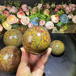 Wholesale <b>Hand</b> Carved Polished Balls Non <b>Drilled</b> Crystal Crafts Stones Azo mineral Sphere for Healing Gift Home Decor - Product Image 1