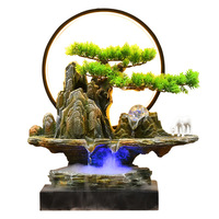 Style chinois rocaille fontaine d'eau qui coule bureau améliorant la richesse recyclage paysage ornements décoration ouverture cadeau décor