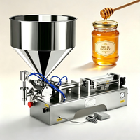 Machine de remplissage de miel pneumatique semi-automatique pour petites apicultures, conditionnement en bouteilles de 200 ml avec emballage en sachet