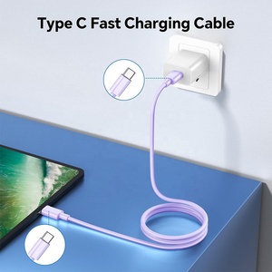 2m 3A Macaron màu Nhà sản xuất cáp <span class=keywords><strong>USB</strong></span> sạc nhanh Loại C để Loại C đầy màu sắc Cáp dữ liệu cho bộ sạc - Product Image 2