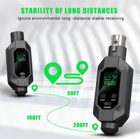 Système d'accessoires audio vidéo professionnel Riworal, émetteur-récepteur de microphone sans fil, prise XLR, 20 canaux, portée de 30 m