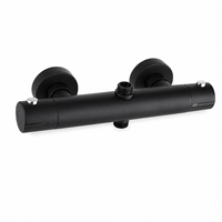 Robinet de douche thermostatique mural en laiton noir mat MK402 anti-brûlure pour salle de bain
