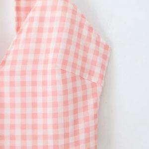 Robe Midi Moulante Sexy à Col en V Profond pour Femme, Design Simple et Tendance, à Carreaux, Respirante, Écologique, Lavable, Antistatique, Idéale pour les Soirées - Product Image 3