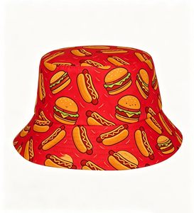 Sombrero de Pescador con Estampado de Comida de Dibujos Animados al por Mayor, Gorra de Sol Personalizada para Verano y Playa con Logotipo Personalizado - Product Image 2