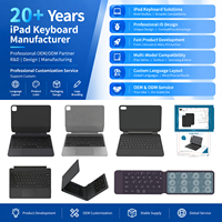 Katlanabilir Kablosuz Klavye, Dokunmatik Yüzeyli Ultra İnce Taşınabilir Şarj Edilebilir PC Tablet Klavyesi, iOS Android HarmonyOS için