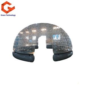 <span class=keywords><strong>Tente</strong></span> gonflable transparente en forme de dôme de <span class=keywords><strong>cristal</strong></span> pour le camping, avec lumières LED - Product Image 6