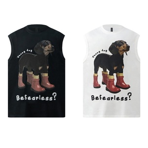Débardeur d'été sans manches pour homme, motif tête de chien de chasse rétro Doberman Inu, style Hip Hop, coupe ample, séchage rapide, respirant - Product Image 2