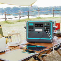Station d'alimentation portable 2400W 2048Wh, générateur solaire avec prises AC à onde sinusoïdale pure pour le camping en plein air et l'utilisation en camping-car