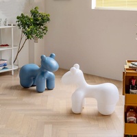 Mignon simple tissu de laine PE cadre poney chaise pour enfants design créatif chaise pour enfants chaise pour animaux