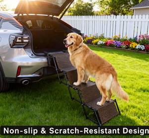 Dilu Beliebte Hunde-Autotreppe, Faltbare Hundetreppe, Metall-<span class=keywords><strong>SUV</strong></span>-Autostufen, Geeignet für Große Hunde - Product Image 1