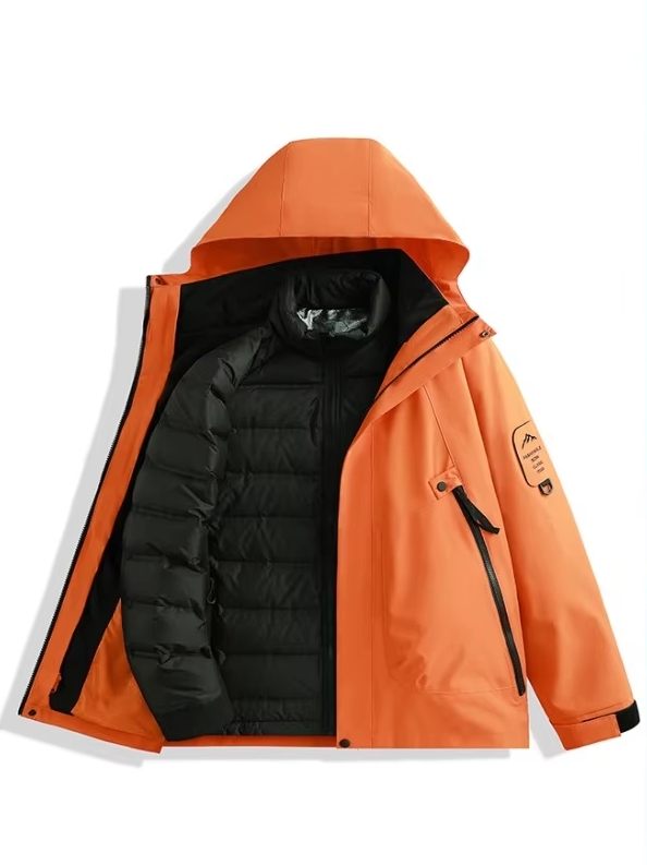 Unisex-thermal orange-3-in-1 down liner
