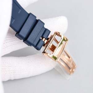 Montre mécanique de haute qualité en acier inoxydable personnalisée, mouvement tourbillon, bracelet en caoutchouc, aiguilles, résistance à l'eau, pour hommes, sport - Product Image 5