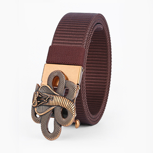 Vente en gros Designer Célèbre <span class=keywords><strong>Ceinture</strong></span> en toile décontractée Street Wear <span class=keywords><strong>Boucle</strong></span> automatique Ceintures en tissu en nylon pour hommes 35mm d'épaisseur Mode de patron - Product Image 4