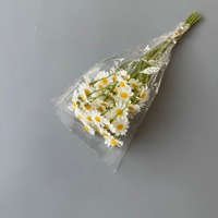 KEWEI 1898 Bunga Daisy Kuning Kecil Buatan dari Sutra, Buket Bunga Palsu untuk Dekorasi Pernikahan, Rumah, dan Fotografi