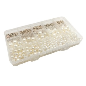 Pearl <b>Bead</b> <b>Set</b> 720pcs With Gold Charms For Bracelet Necklace DIY Jewelry Making Supplies Classic Style Plastic Resin <b>Beads</b> - Product Image 5
