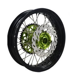 KLX250cc KLX450cc, 17 pulgadas, llanta supermoto, ruedas Supermotard para KAWASAKI, cantidad mínima, 1 Juego - Product Image 4