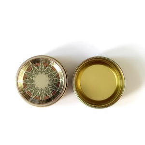 Petite boîte métallique vide de qualité supérieure, ronde et hermétique, boîte en fer blanc de 3G de safran - Product Image 4