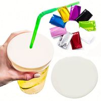 Préservatifs en latex écologiques avec trou pour paille, pour la protection des boissons, s'adaptent à toutes les tailles de gobelets, option de logo personnalisé